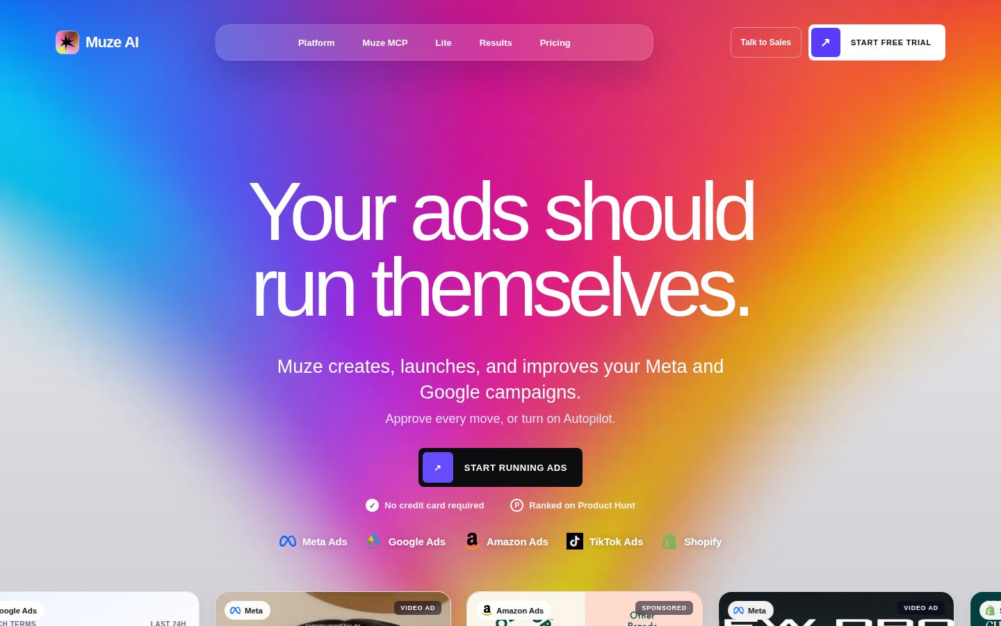 Muze AI Homepage