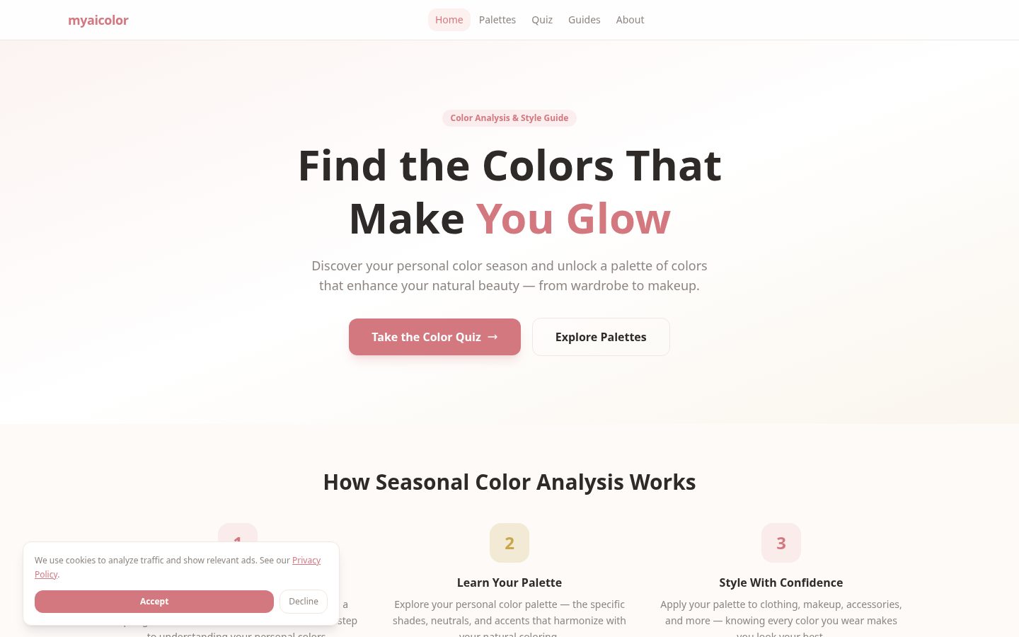 My AI Color Homepage