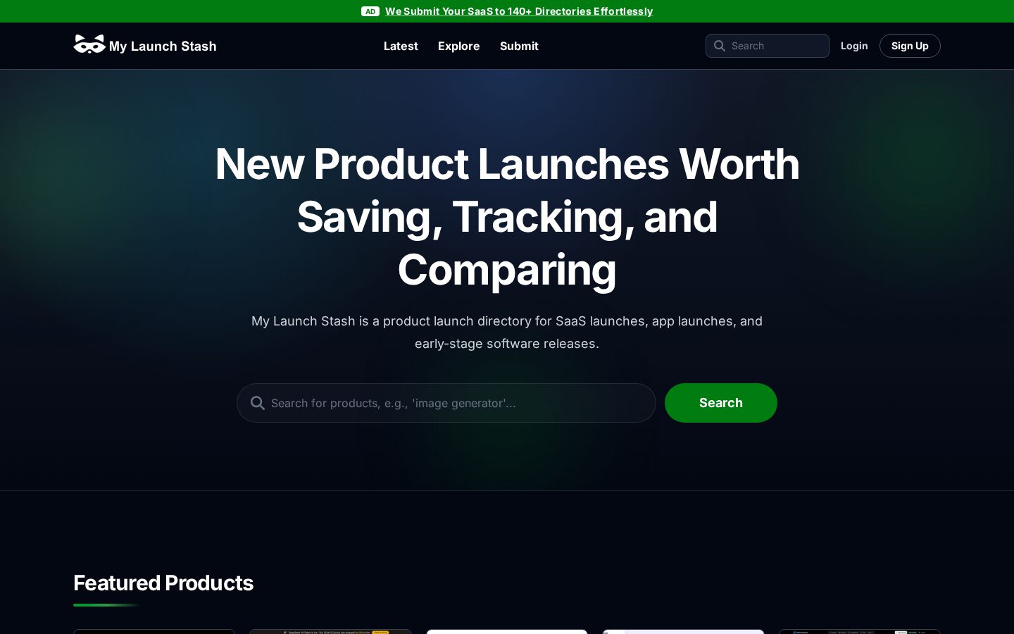 My Launch Stash Homepage