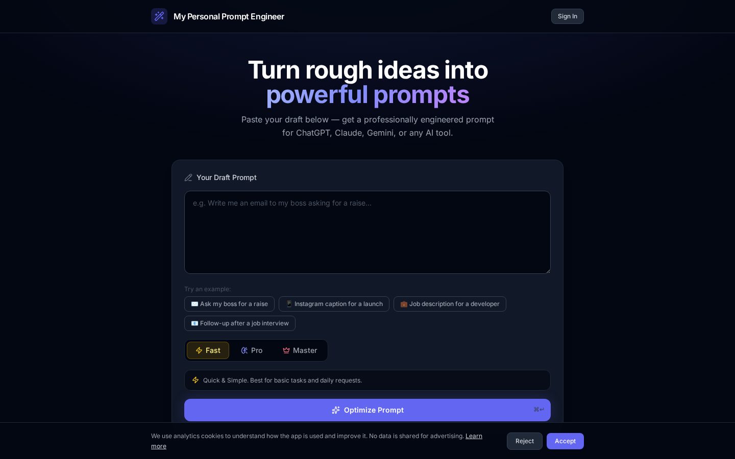 My Personal Prompt Engineer Homepage