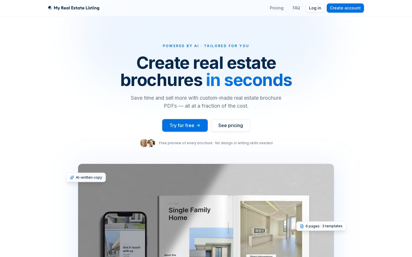 My Real Estate Listing Homepage