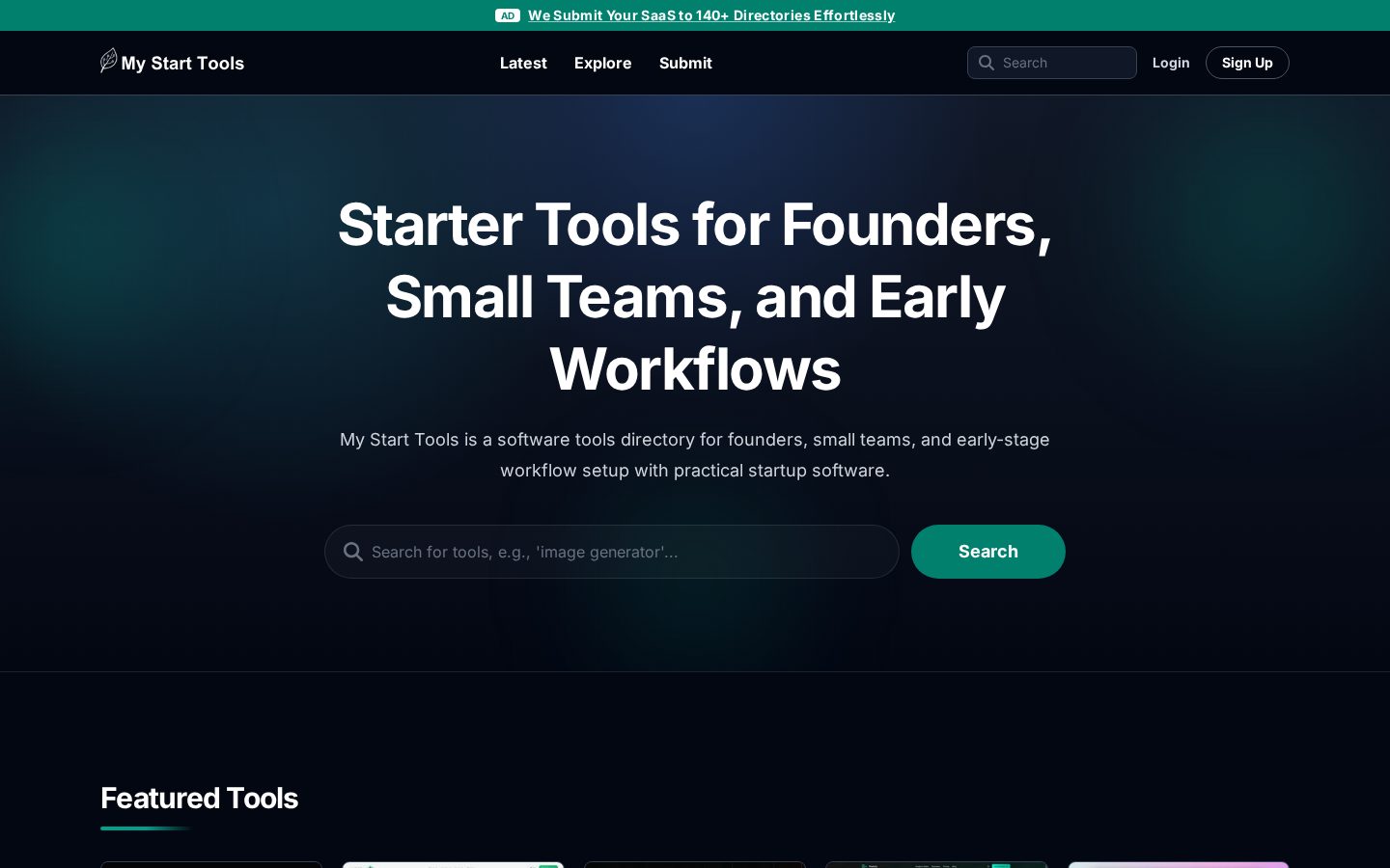 My Start Tools Homepage