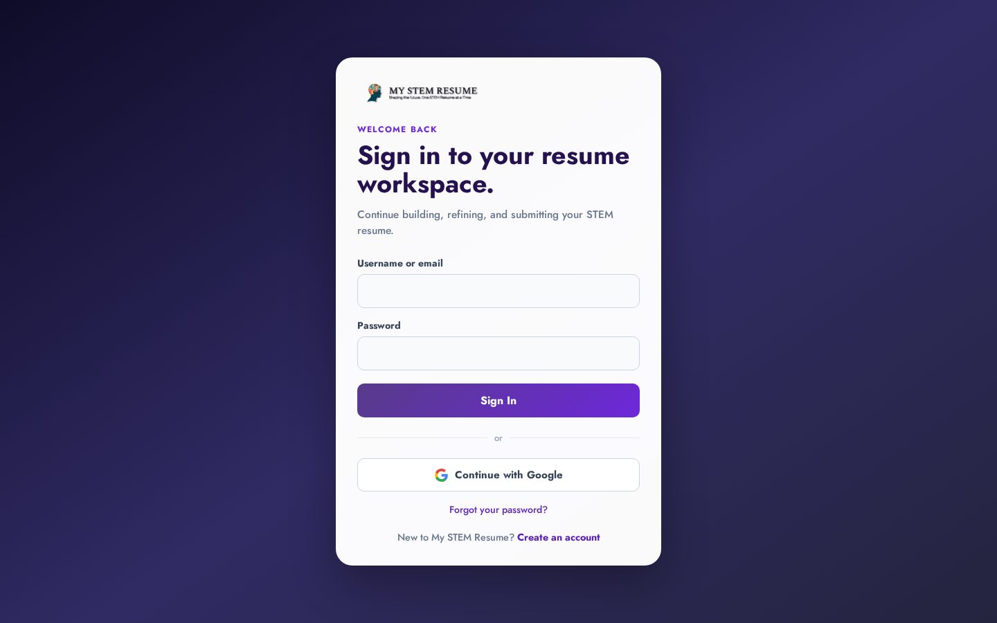 My STEM Resume Pricing