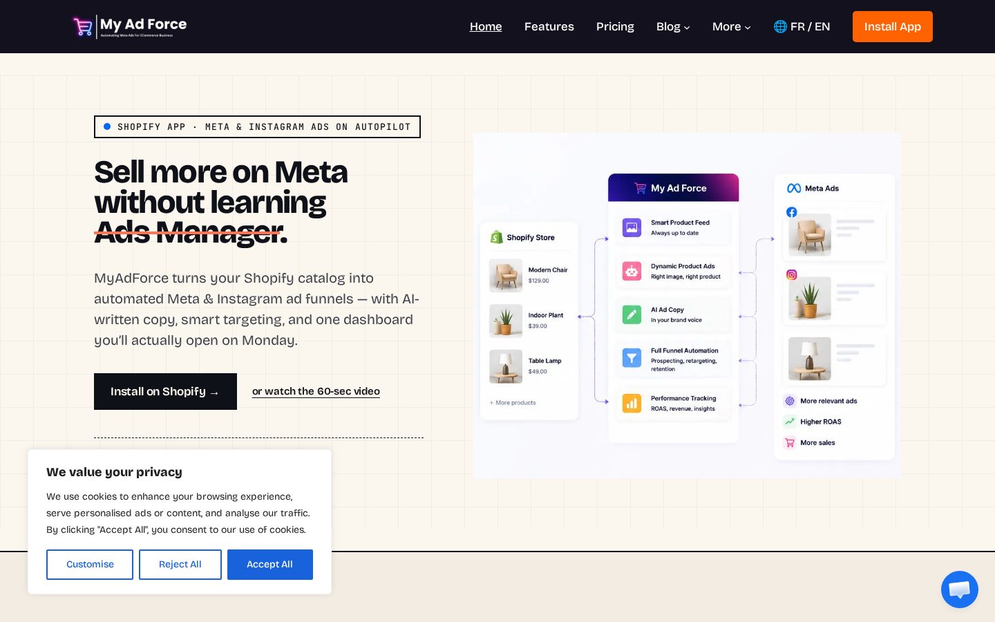 MyAdForce.com Homepage
