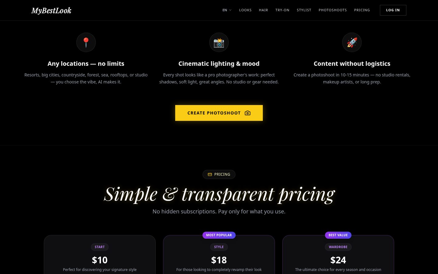MyBestLook Pricing