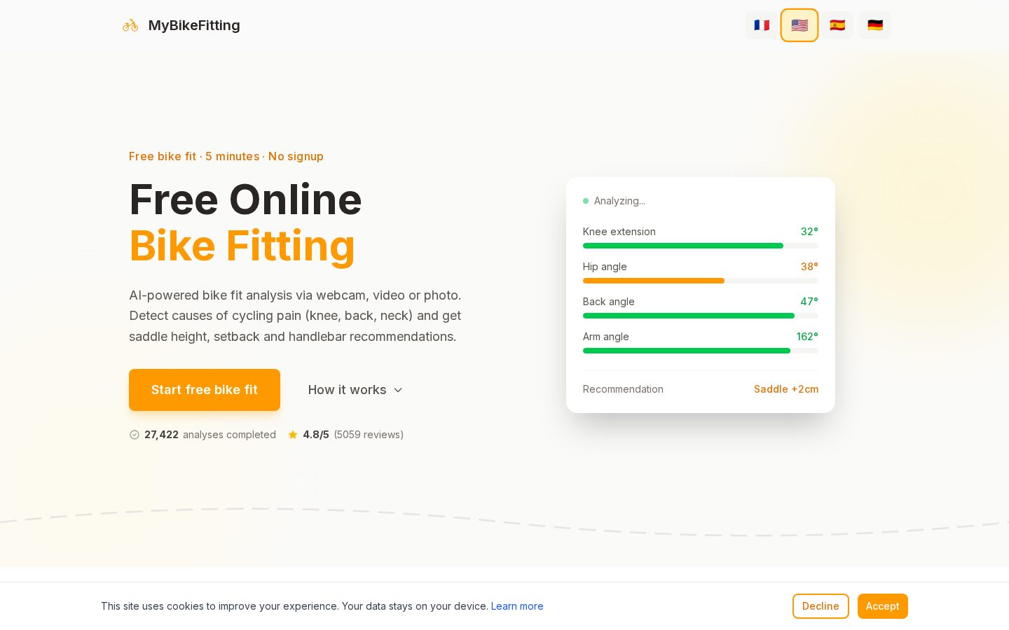 MyBikeFitting Homepage
