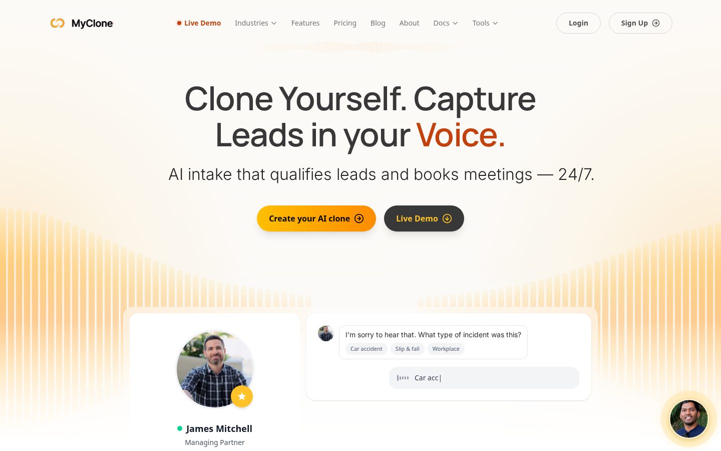 MyClone Homepage