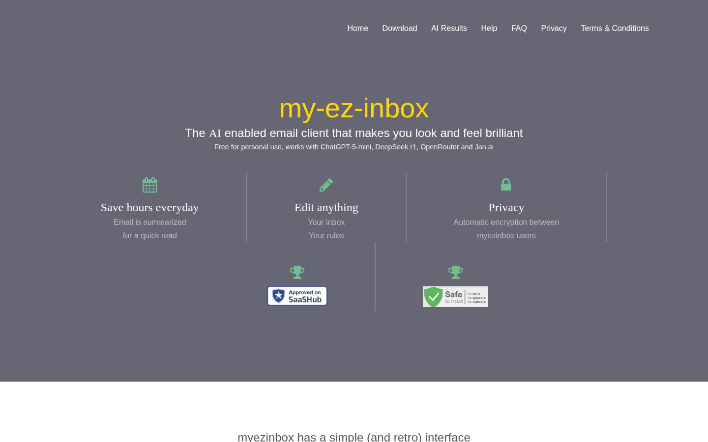 MyEzInbox Homepage