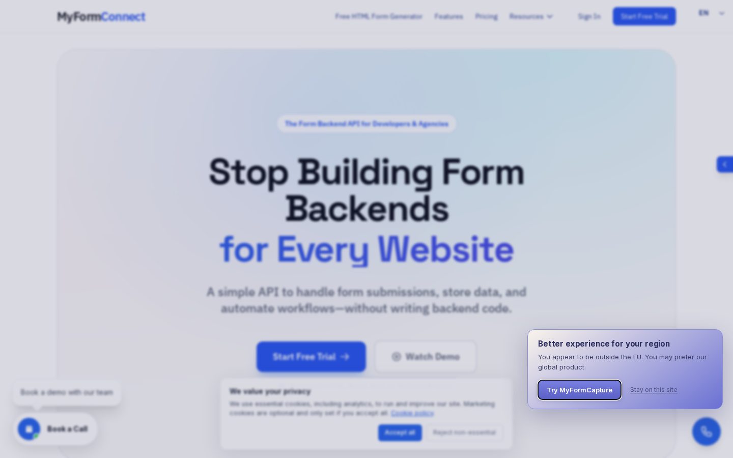 MyFormConnect Homepage