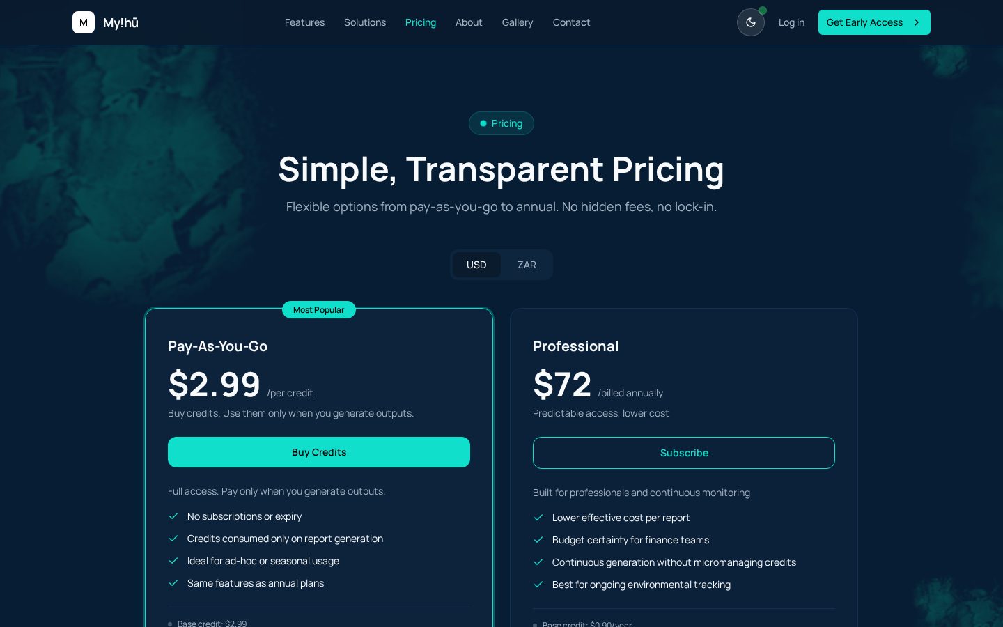 My!hū Pricing