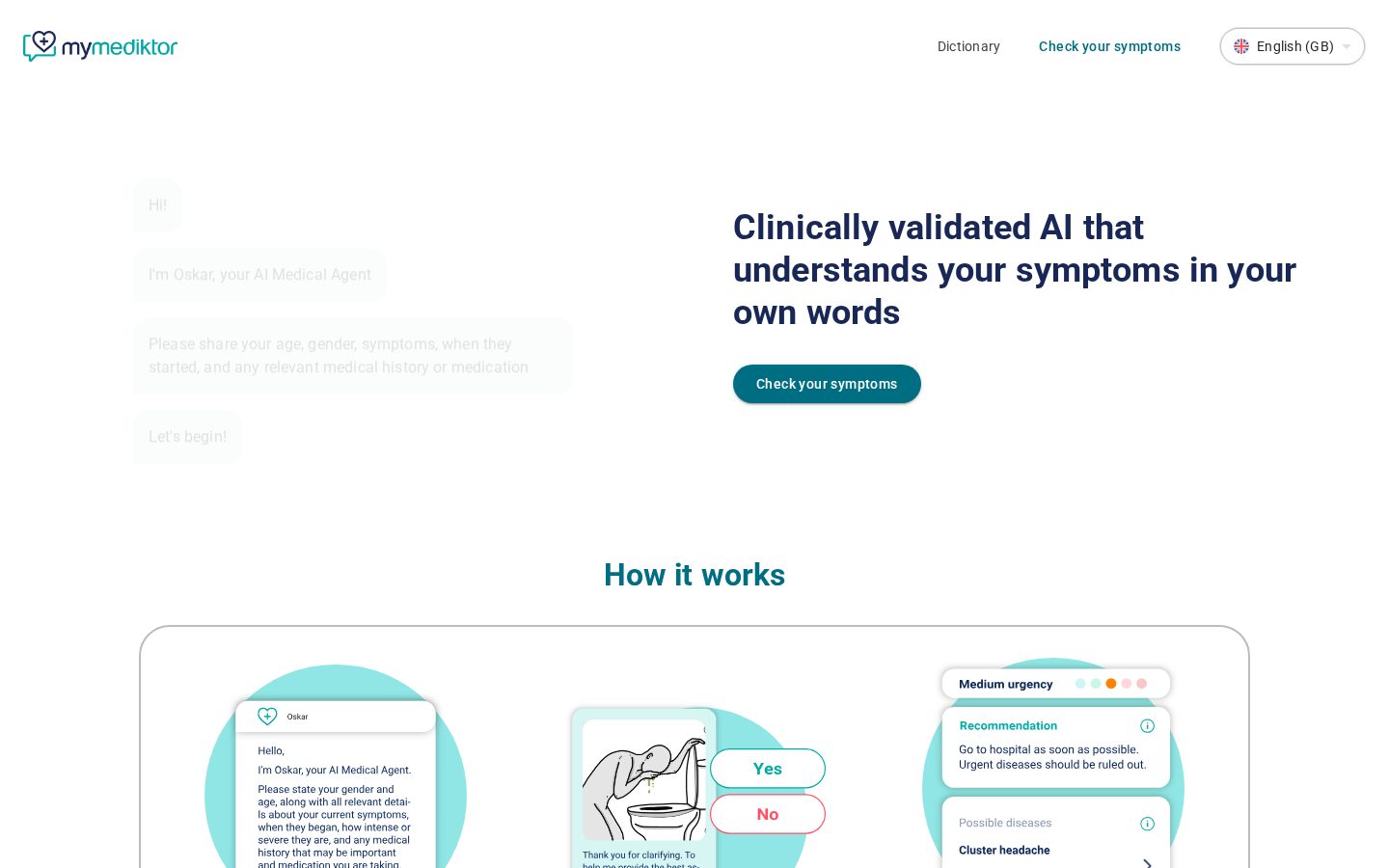 MyMediktor Homepage