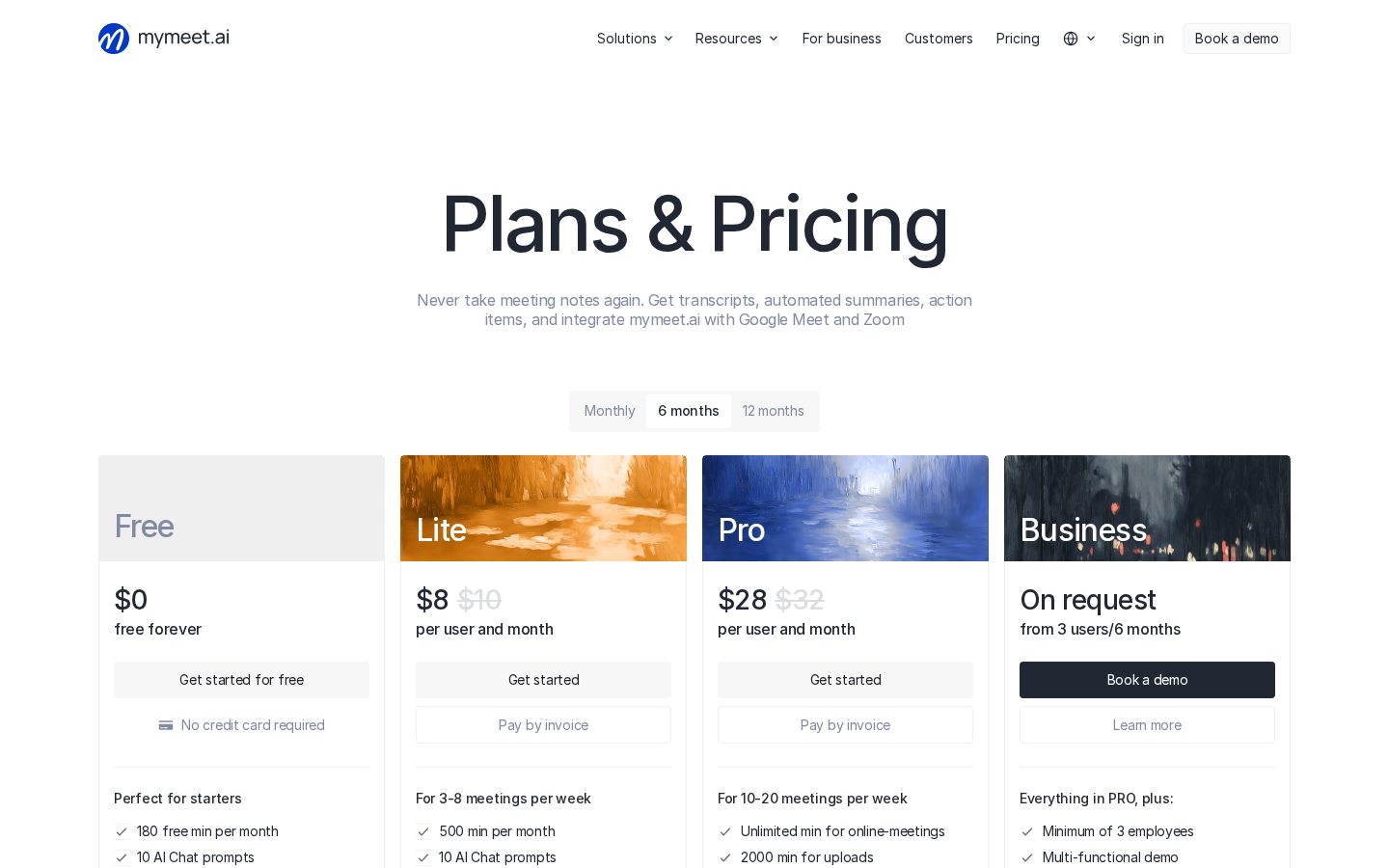 Mymeet.ai Pricing