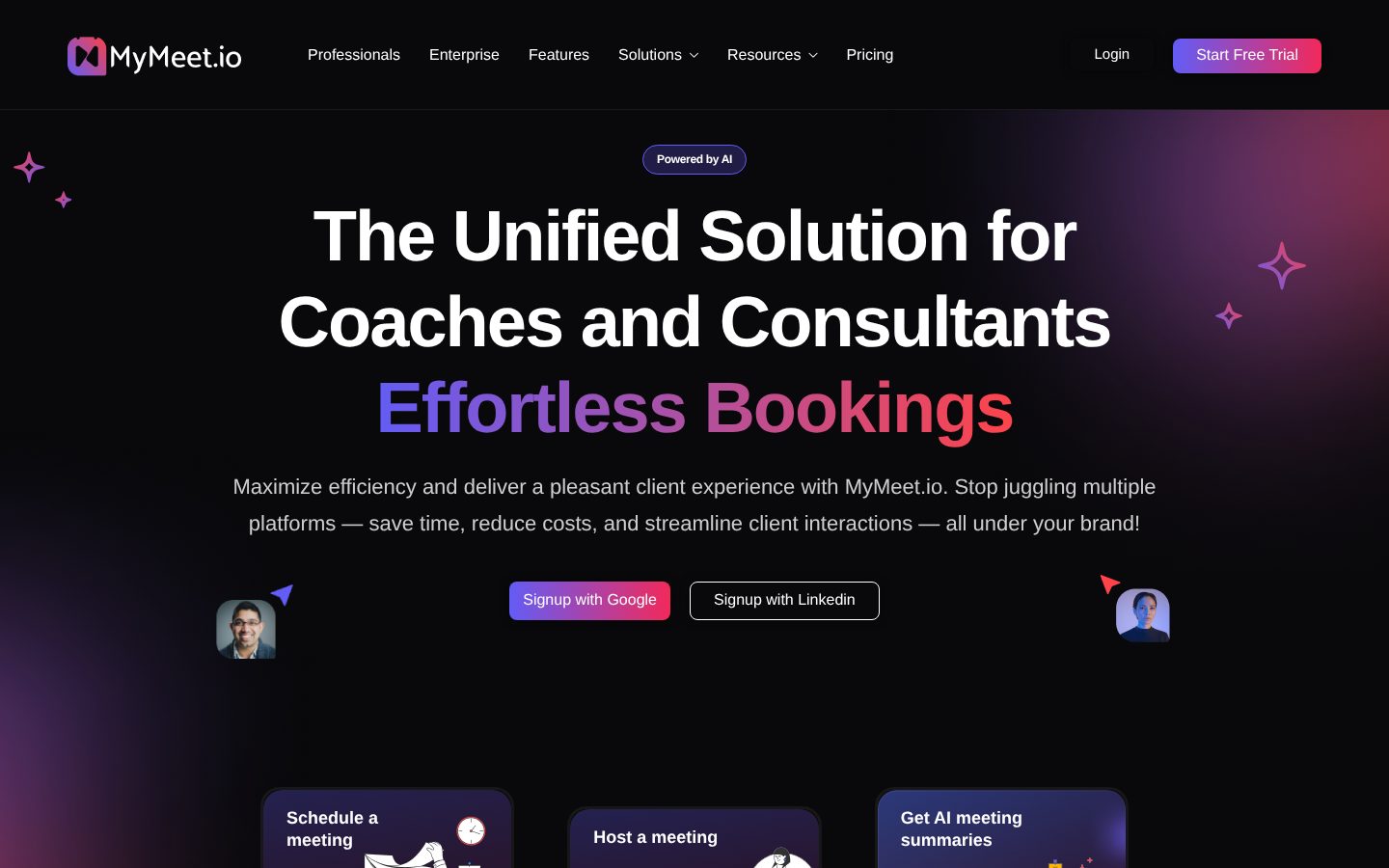 MyMeet.io Homepage