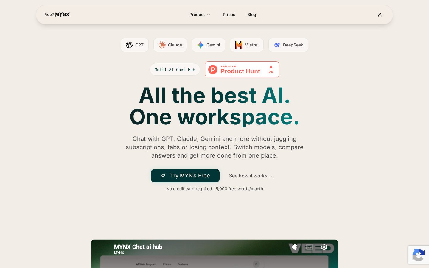 MYNX Homepage