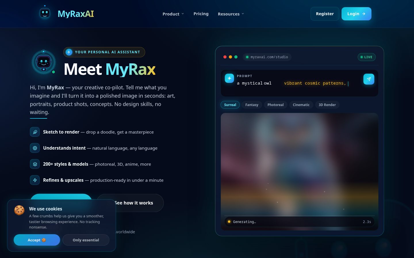 MyRaxAI Homepage