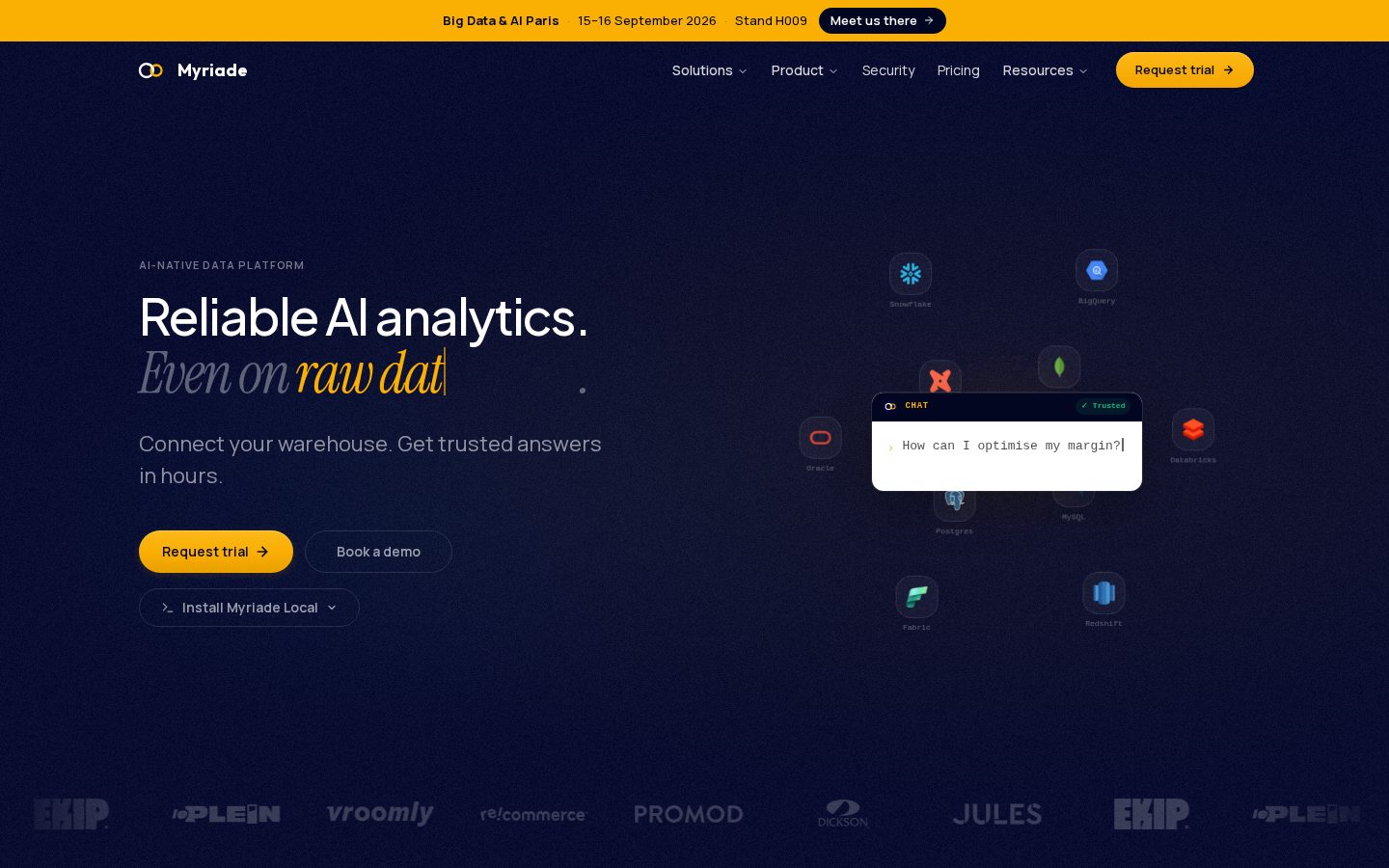 Myriade Homepage