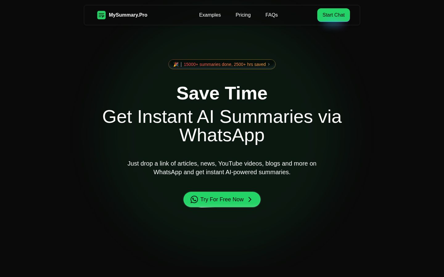 MySummary Homepage