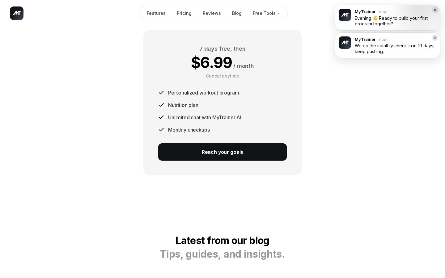 MyTrainer Pricing
