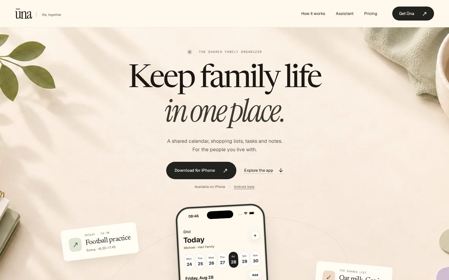 Ūna Homepage