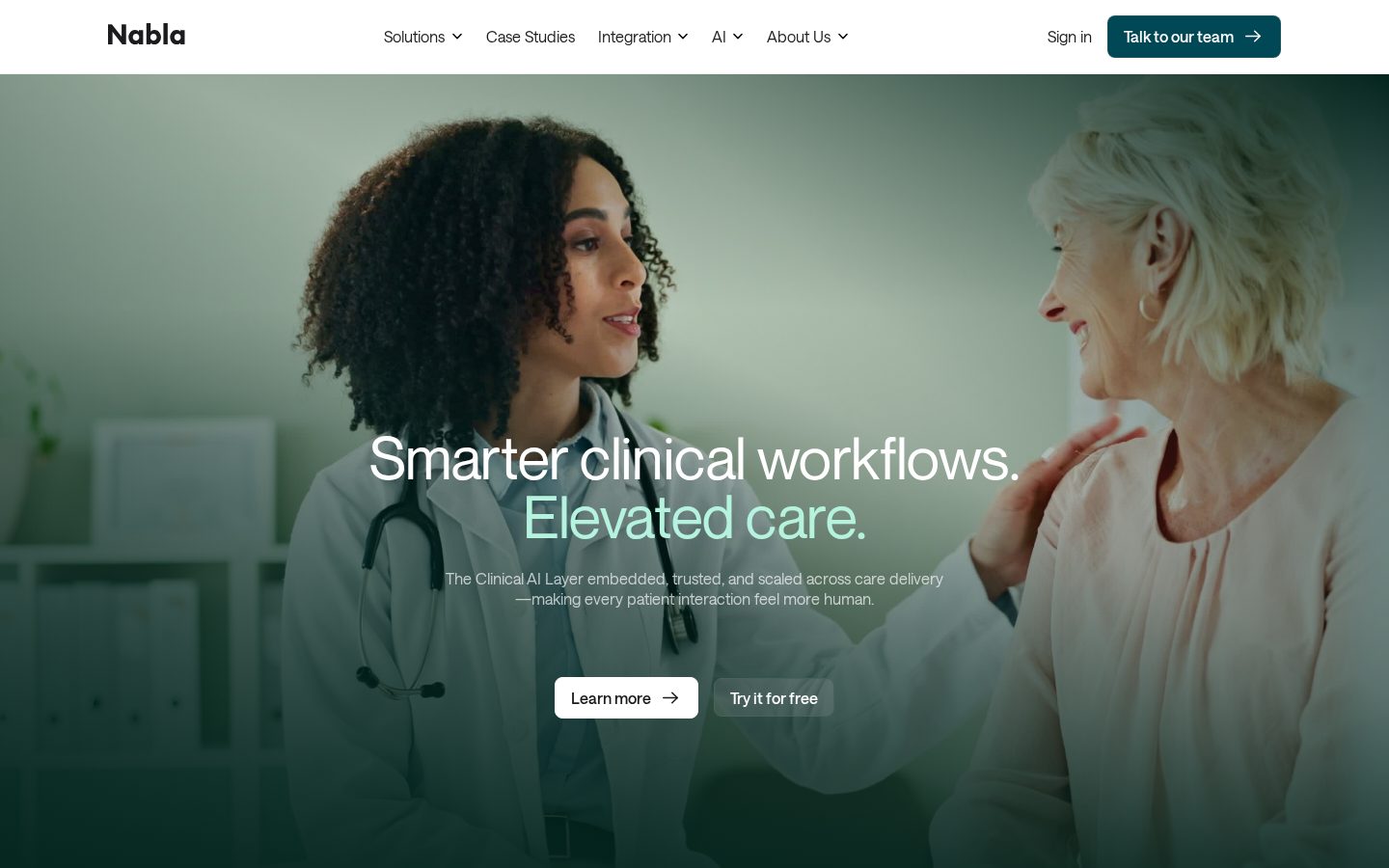 Nabla Homepage