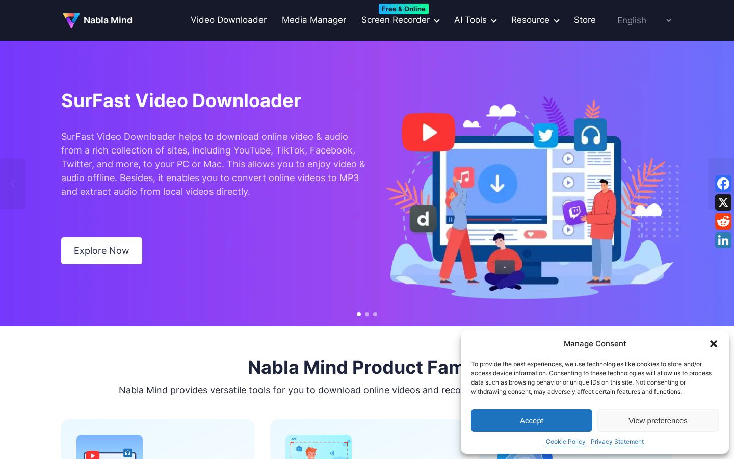 Nabla Mind Homepage