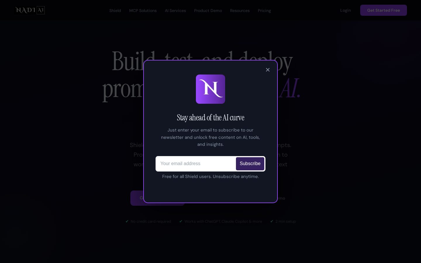 Nadi AI Homepage