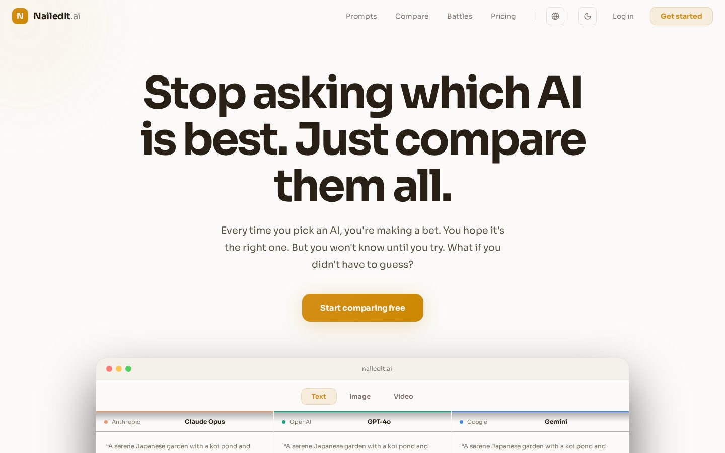 NailedIt.ai Homepage