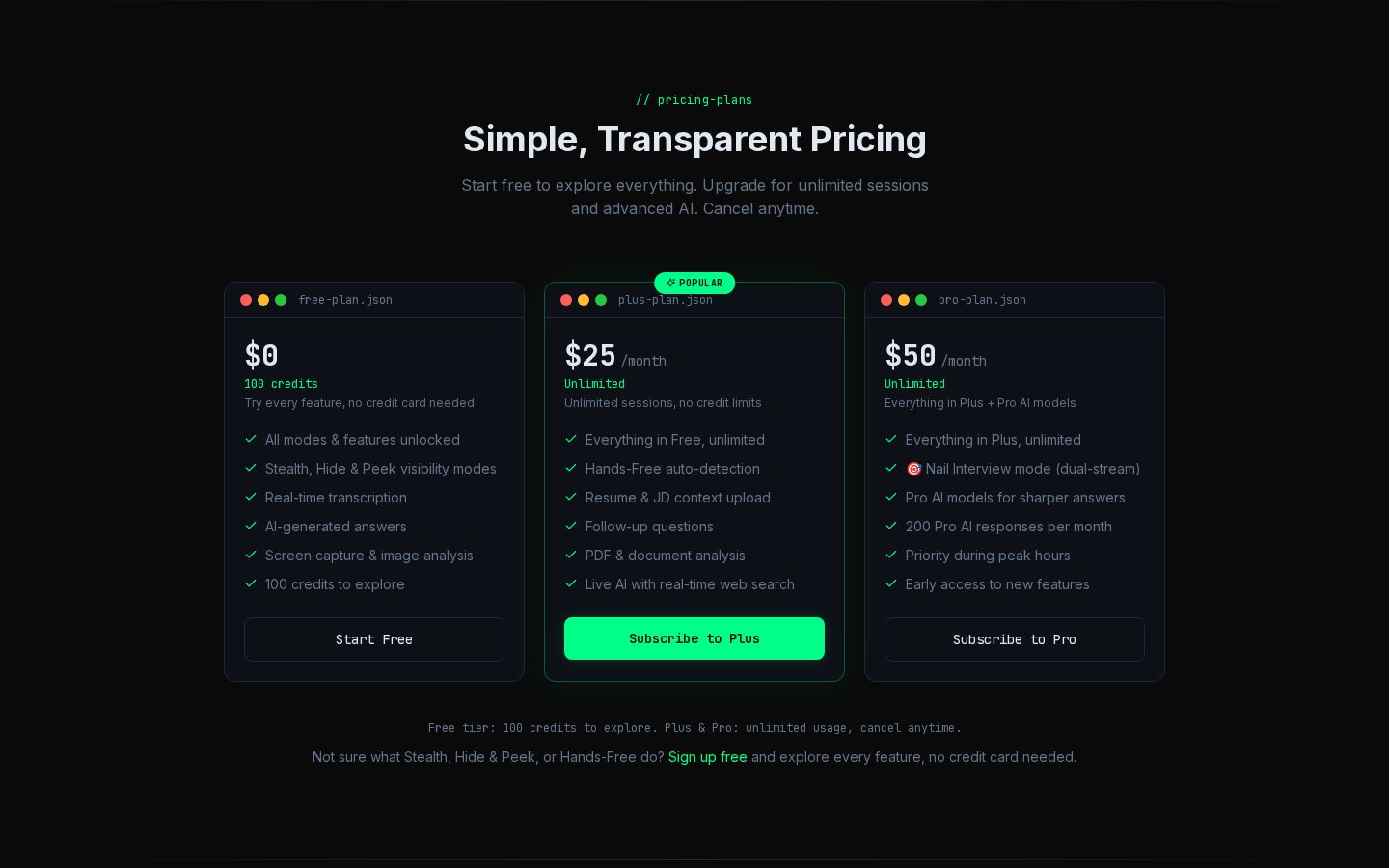 NailInterviews.ai Pricing