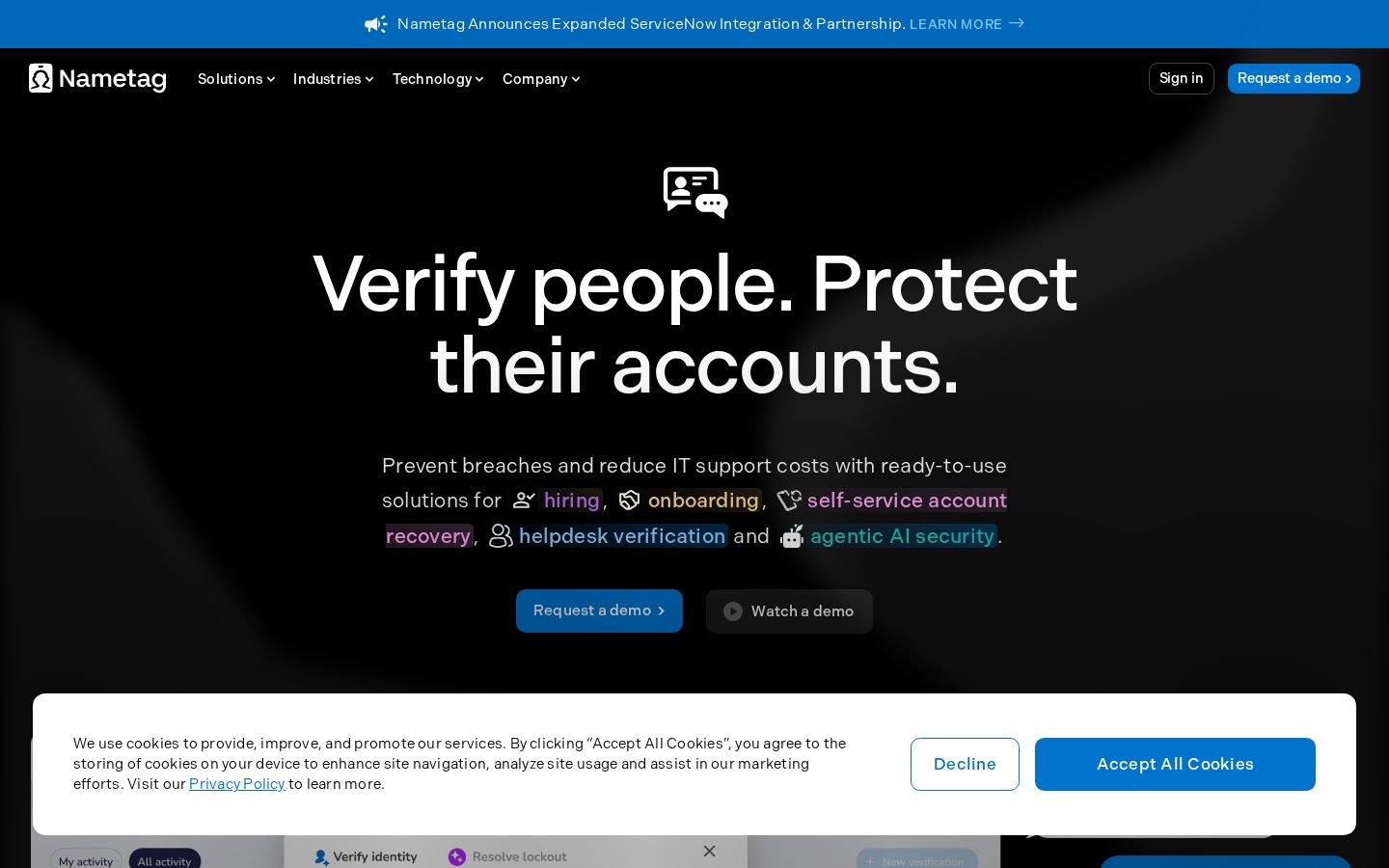 Nametag Homepage