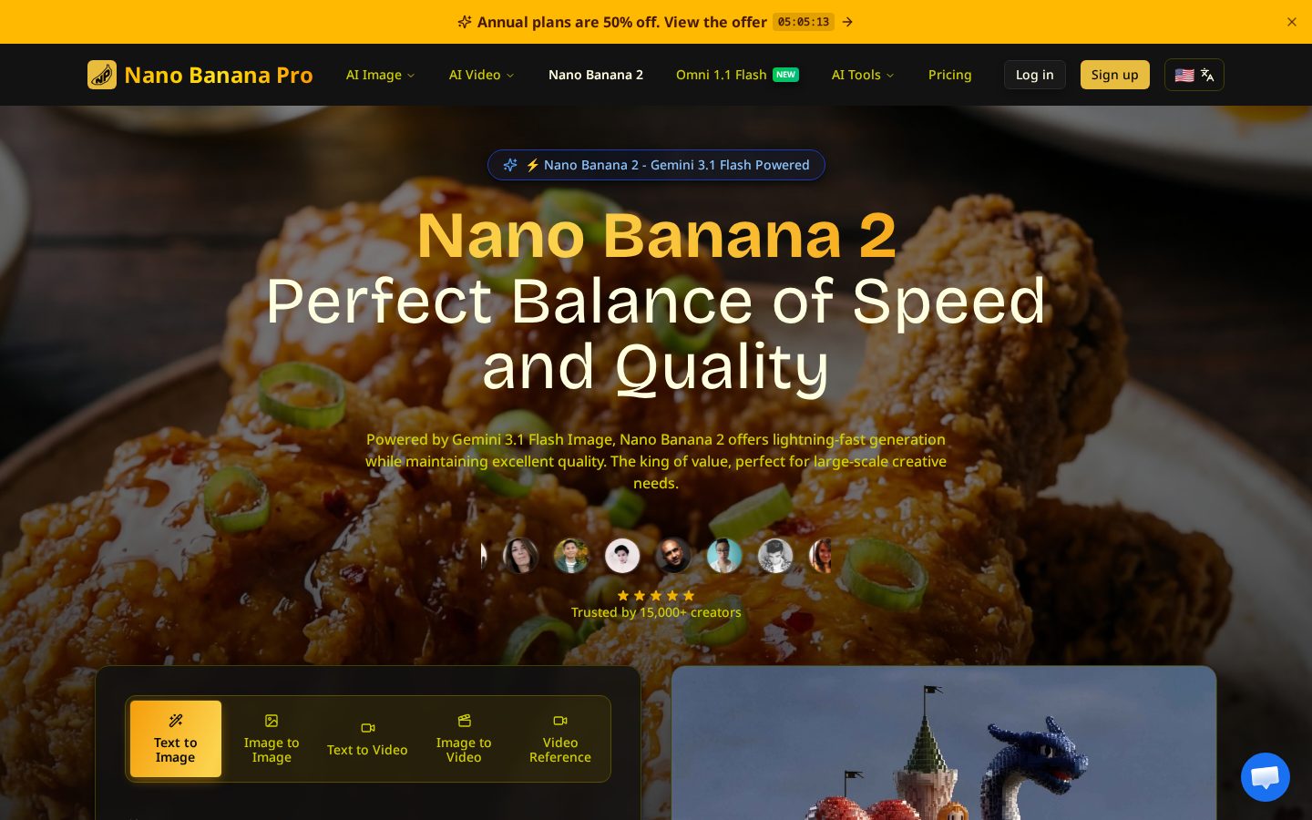 nano banana 2 - ai image and video Homepage
