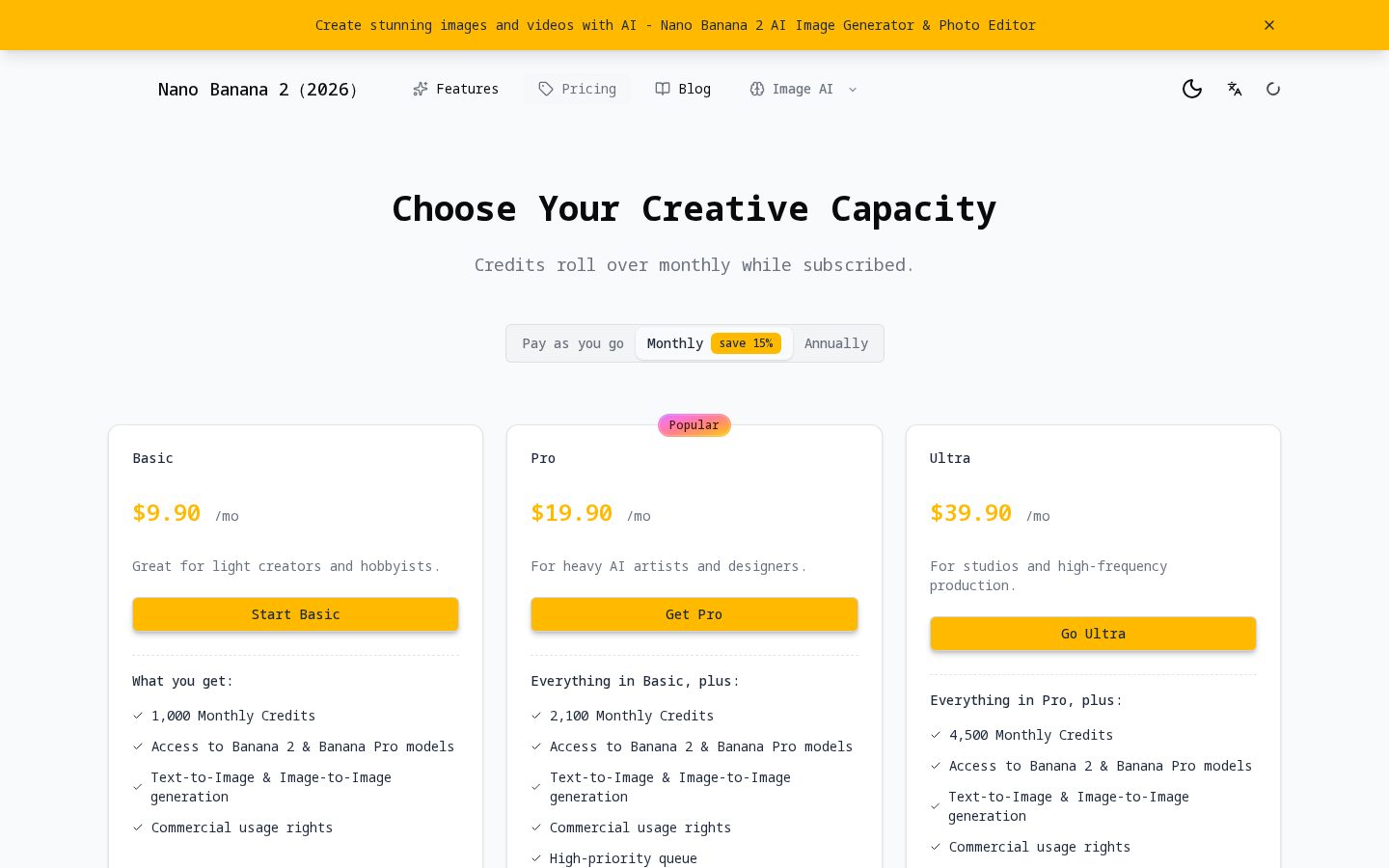 Nano Banana 20 Pricing