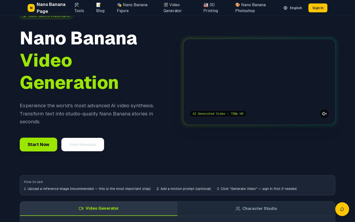 nano banana anime Homepage