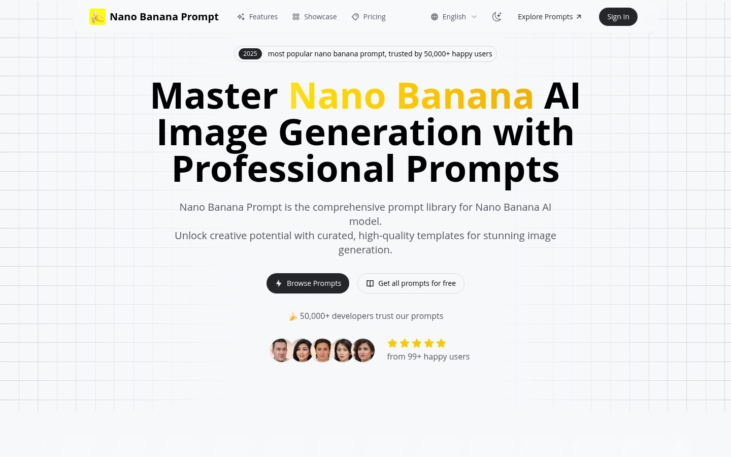 Nano Banana Prompt Homepage