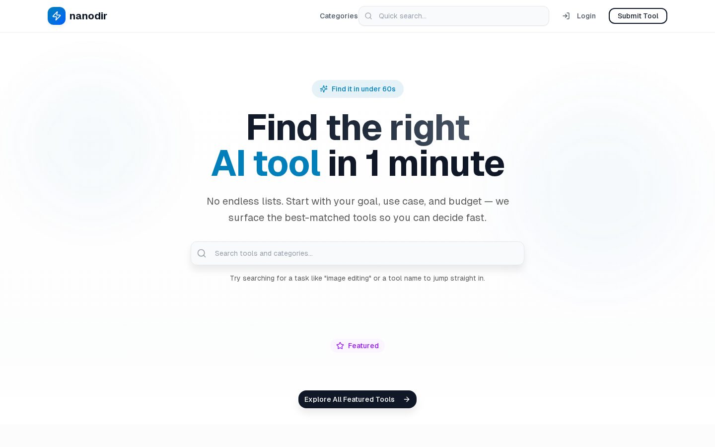 NanoDir Homepage