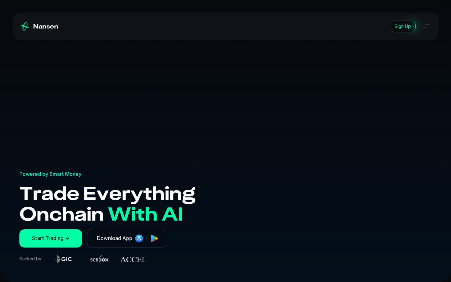 Nansen AI Homepage