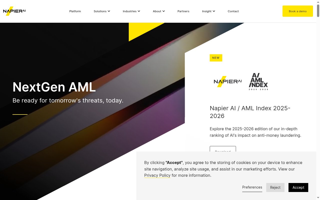 Napier AI homepage
