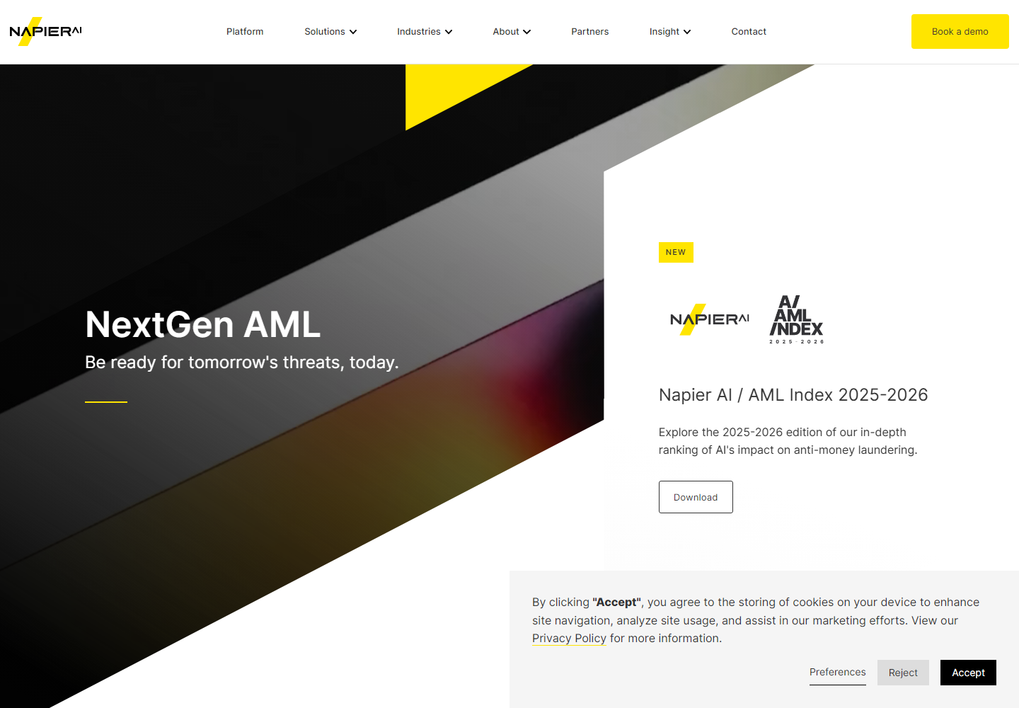 Napier AI homepage