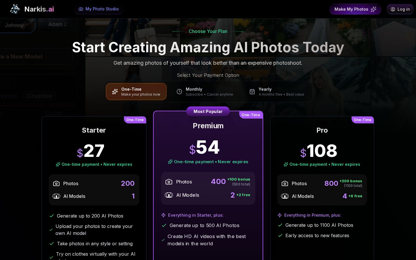 Narkis.ai Pricing