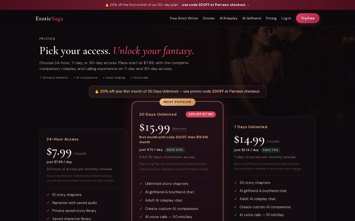 Narrati Pricing