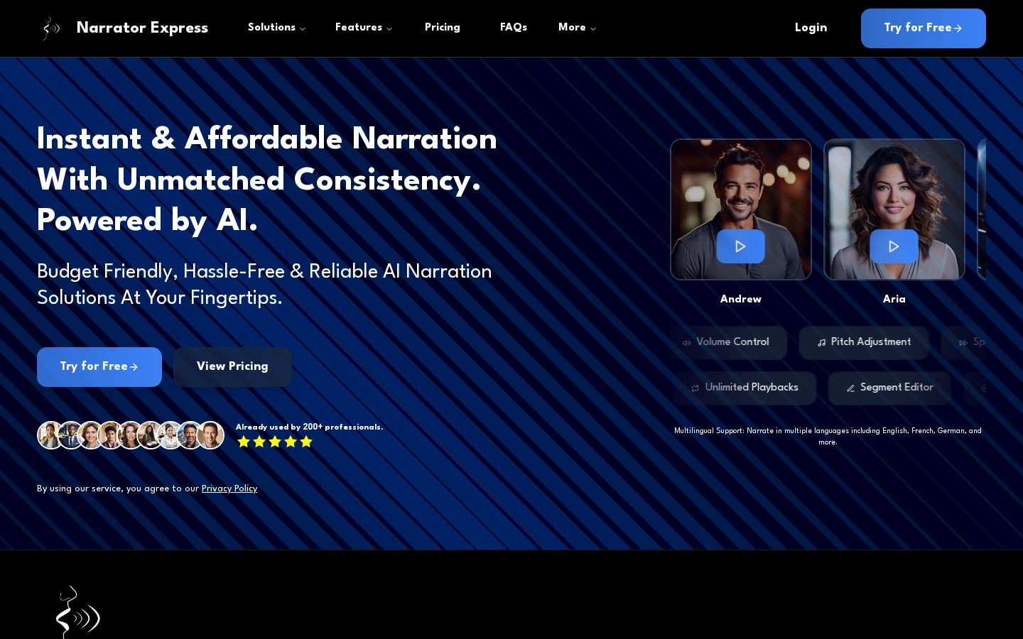 Narrator Express Homepage