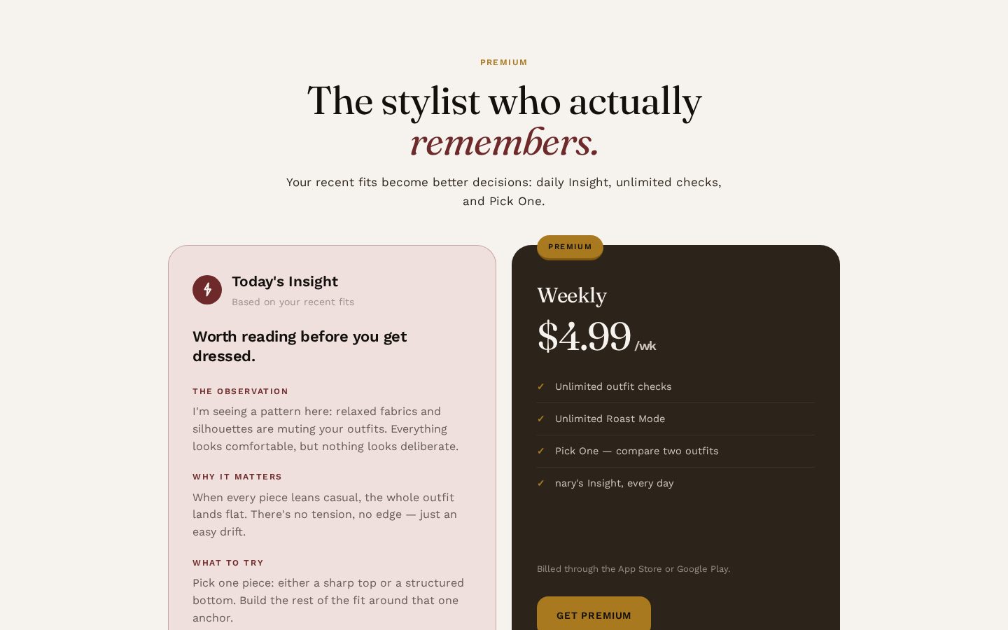 nary says Pricing