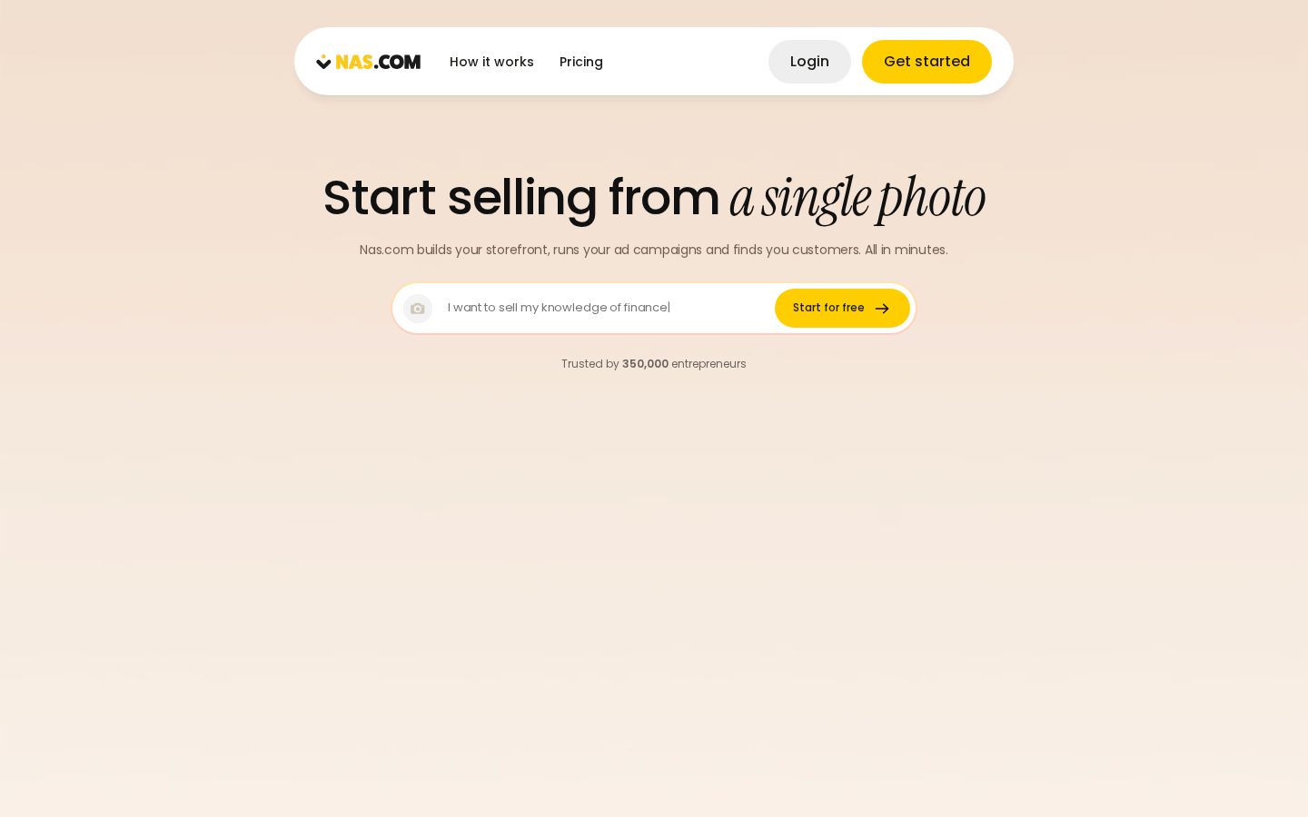 Nas.io v2 Homepage