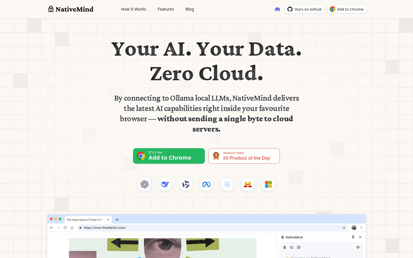 NativeMind Homepage