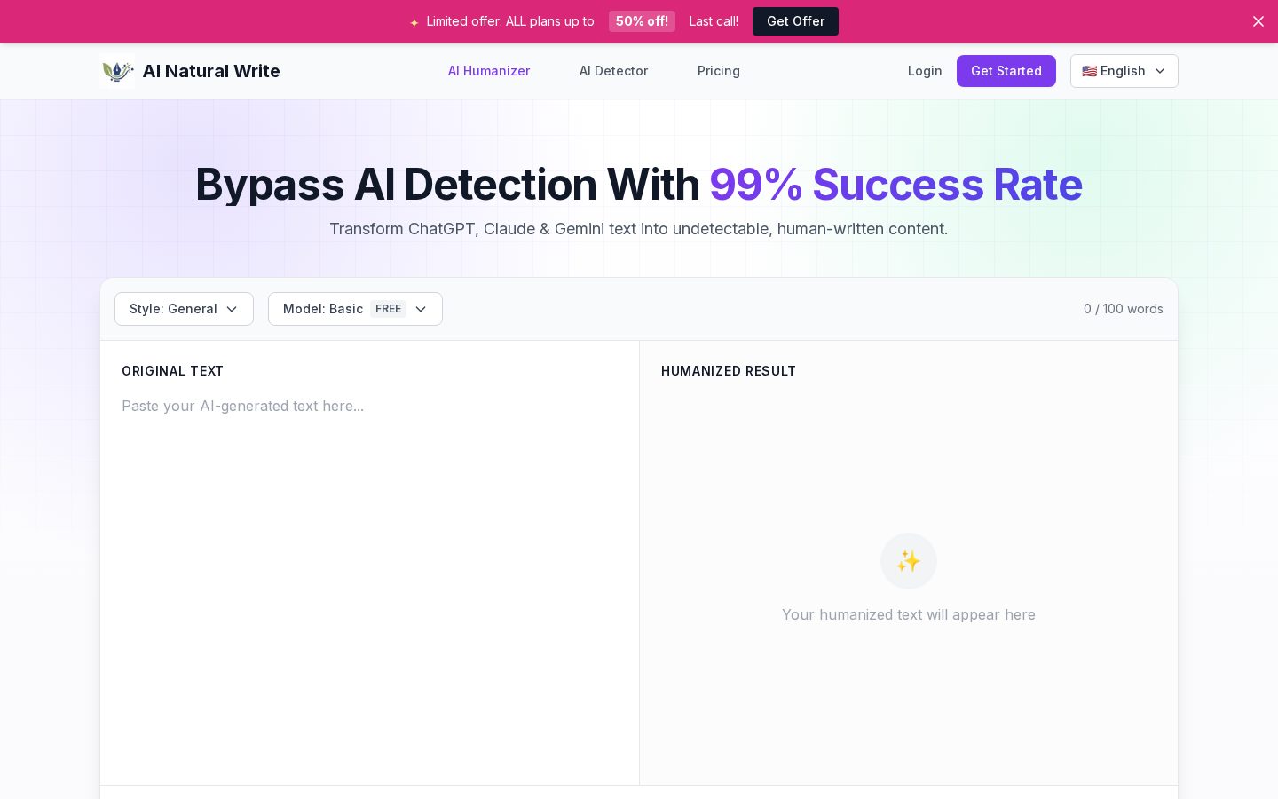 Natural Write Homepage