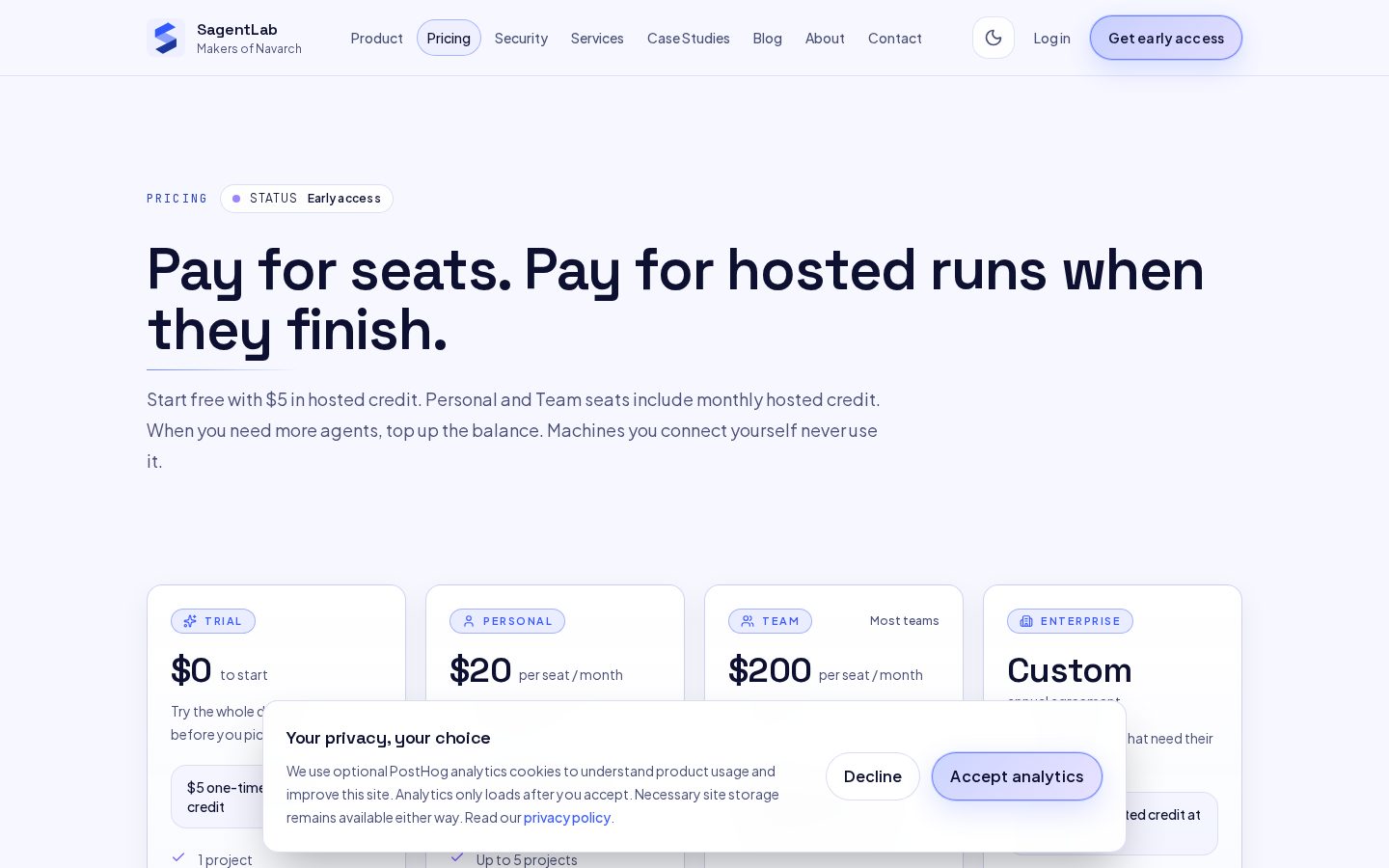 Navarch Pricing