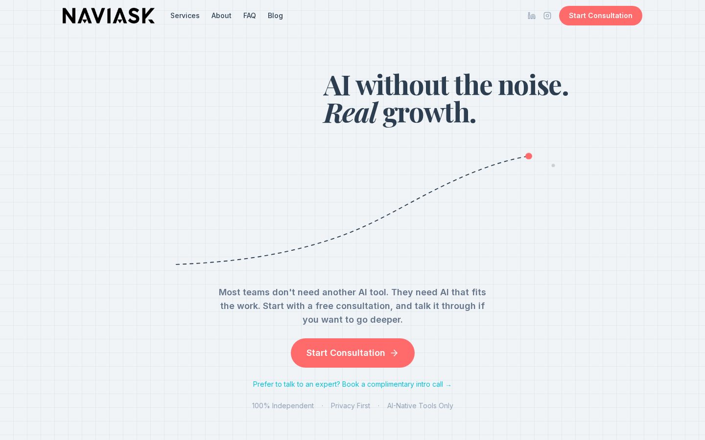 Naviask AI Homepage