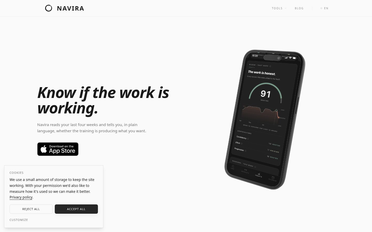 Navira Fitness Homepage