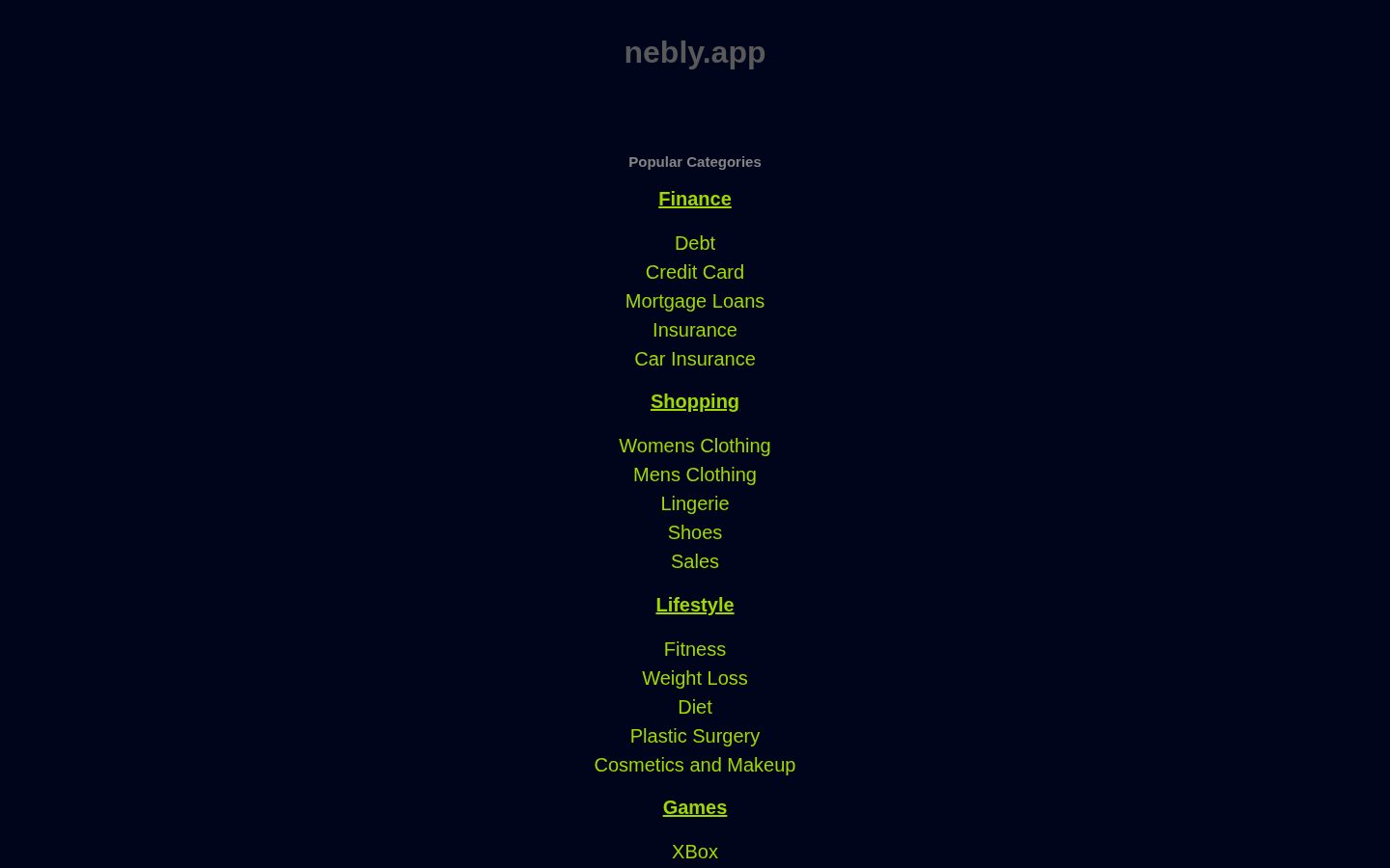Nebly Homepage