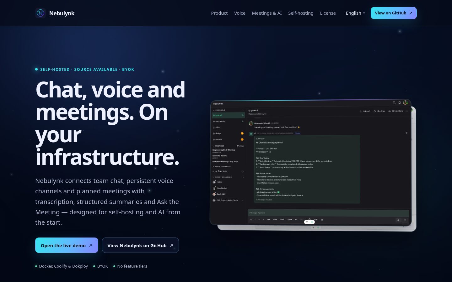 Nebulynk Homepage