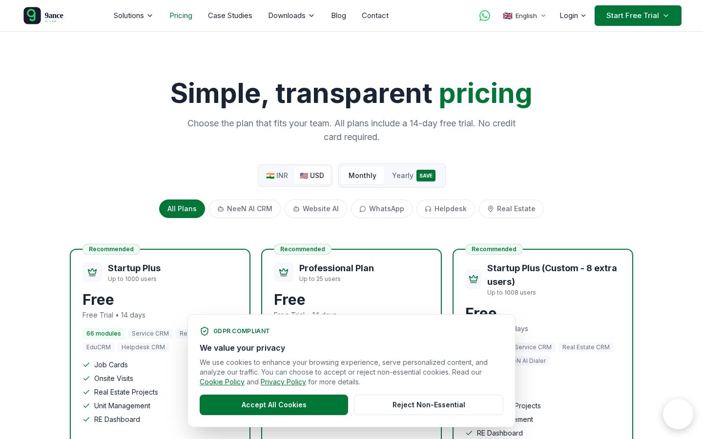 NeeN AI CRM Pricing